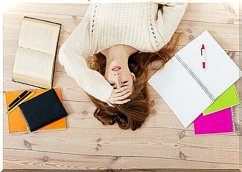 Woman with books