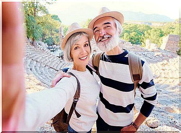 Older couple on an excursion.