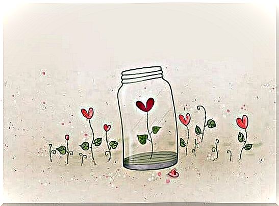 Heart growing in a jar